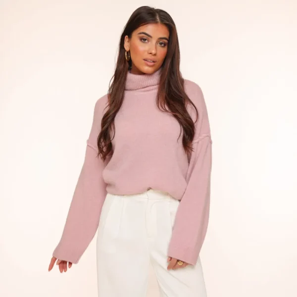 Lightpink Turtleneck-Sweater<Olivia & Kate New