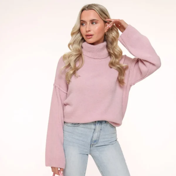 Lightpink Turtleneck-Sweater<Olivia & Kate New