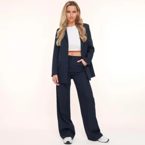 Navy Blue Basic-Blazer<Olivia & Kate Fashion