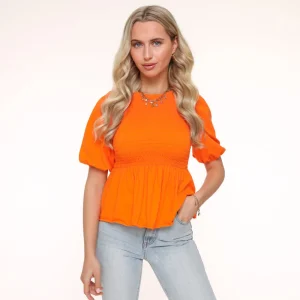 Orange Stretchy Ss-Top<Olivia & Kate Best