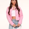 Pink Structured Gold Buttons-Jacket<Olivia & Kate Outlet