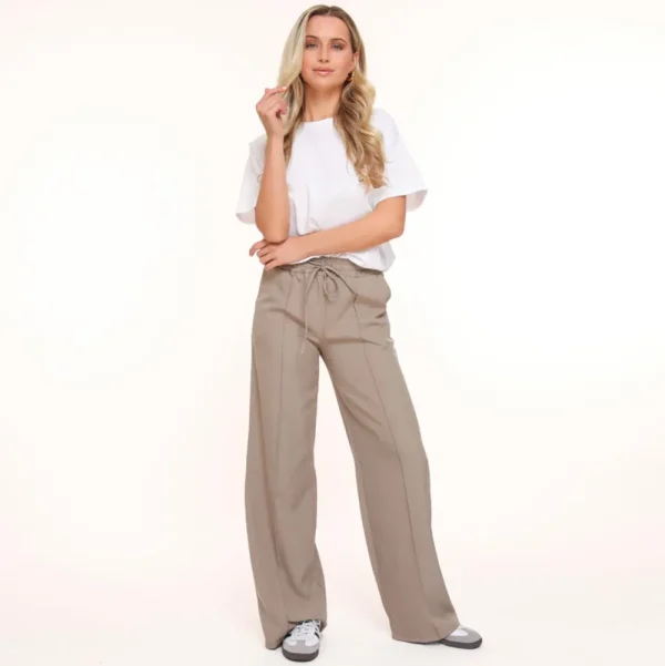 Taupe Continuous Seams-Pants<Olivia & Kate Clearance