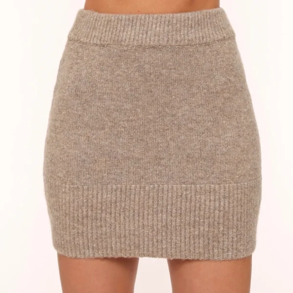 Taupe Knitted-Skirt<Olivia & Kate Flash Sale