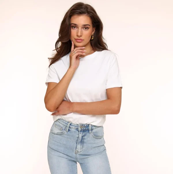 White Basic Ss-T-Shirt<Olivia & Kate Clearance
