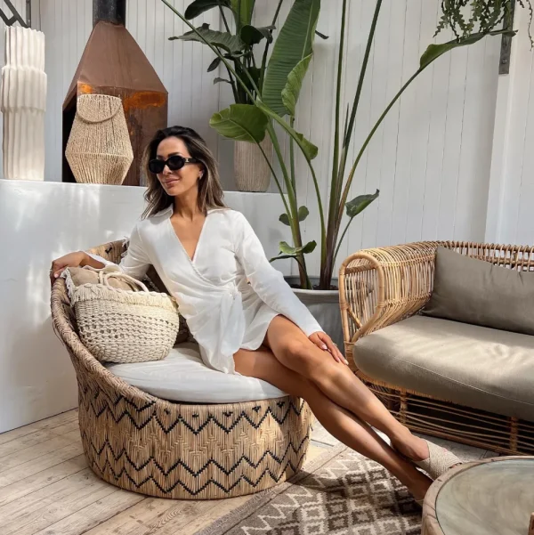 White Linen Ls-Dress<Olivia & Kate New