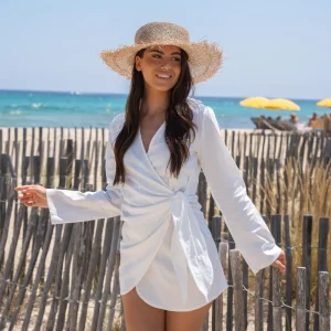 White Linen Ls-Dress<Olivia & Kate New