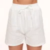 White Linen-Short<Olivia & Kate Flash Sale
