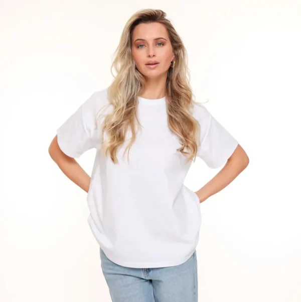 White Oversized Basic Ss-T-Shirt<Olivia & Kate New