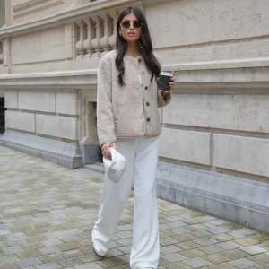 White Wide-Pantalon<Olivia & Kate New