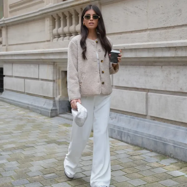White Wide-Pantalon<Olivia & Kate New
