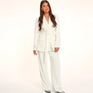 White Wide-Pantalon<Olivia & Kate New