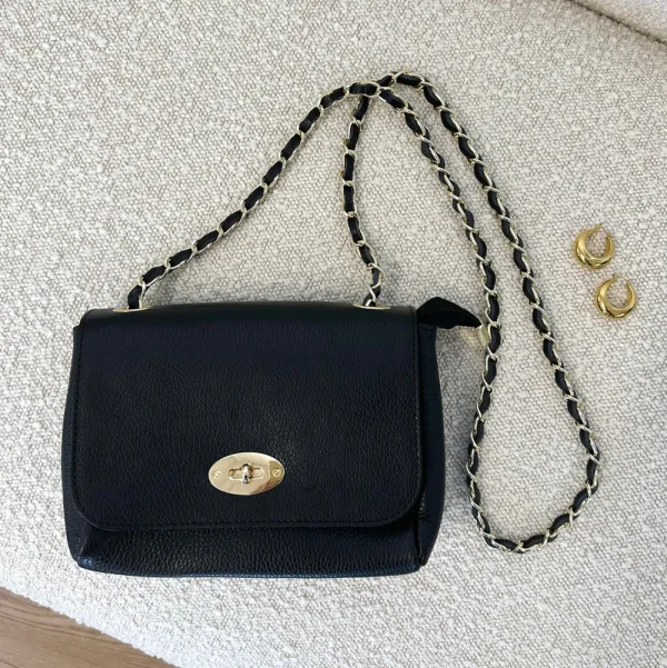 Zwarte Leren Crossbody-Tas<Olivia & Kate Cheap